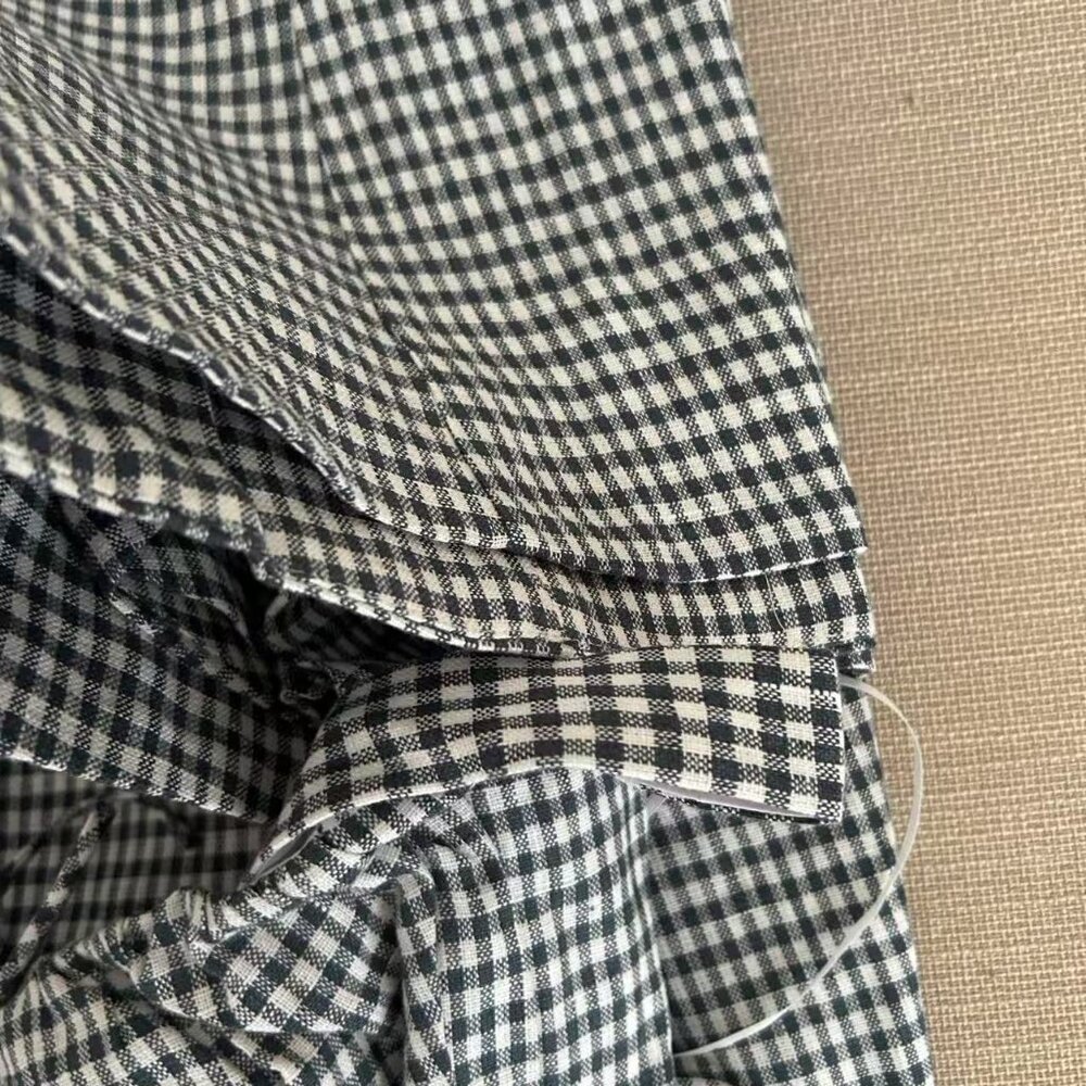 BEST Reformation Balia Linen Midi Dress Sz0 Slate Check Linen Vacation Party - Picture 8 of 13